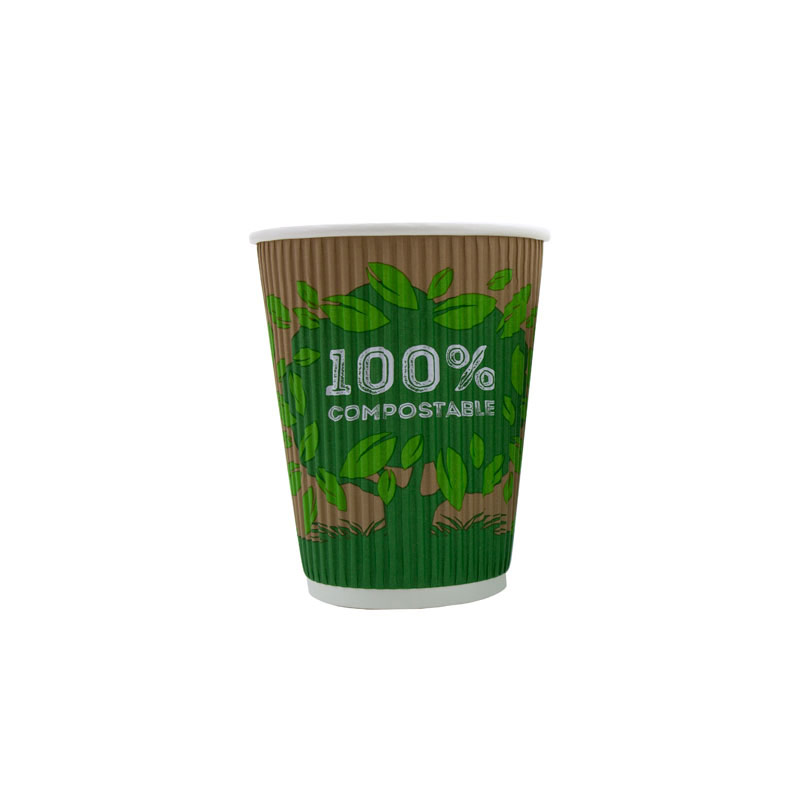 Ripple Wall Cup PLA Coated - 12oz.