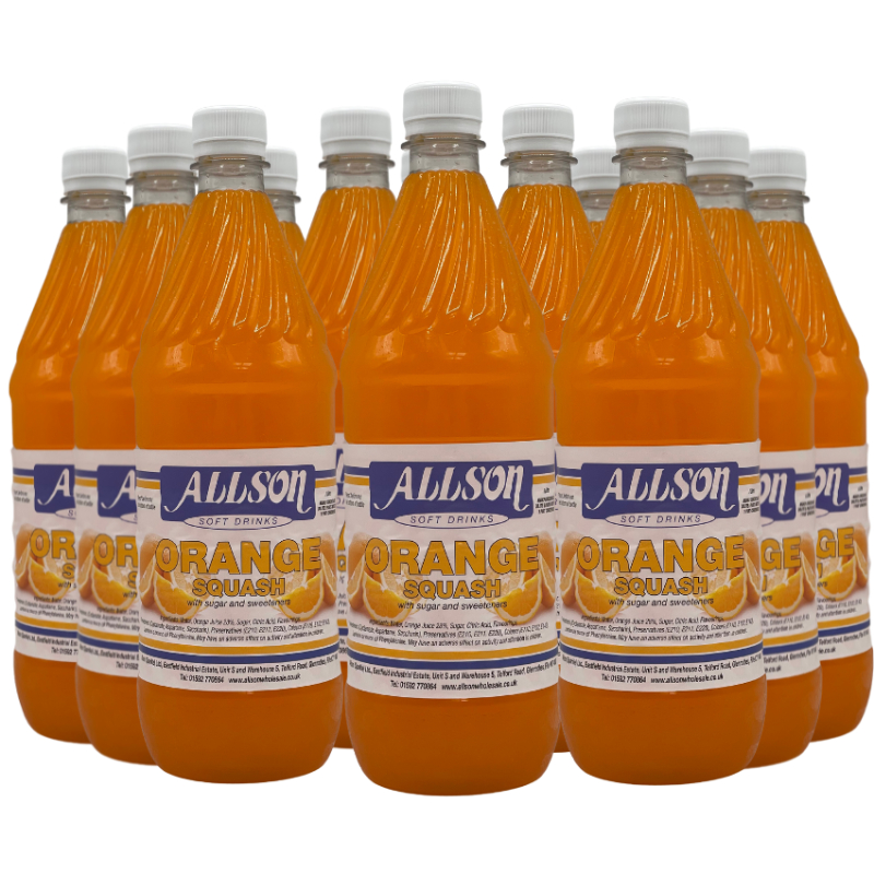 Allson Orange Cordial - Full Case - 1 Litre